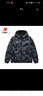 特步（XTEP）門店同款羽絨服男冬季新款滿印防風(fēng)保暖連帽外套運動休閑男裝 正黑色 L 曬單實拍圖