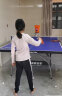 双鱼（DOUBLE FISH） 专业乒乓球桌标准比赛训练室内家用带滚轮可折叠式乒乓球台 2028S+E1发球机【含球网架球拍】 实拍图