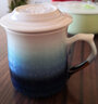 乾唐軒【官方授權(quán)活瓷杯】正品心動(dòng)高杯浪紋三件杯茶漏茶杯辦公送人禮品 雪晶綠紫釉（禮盒包裝） 曬單實(shí)拍圖