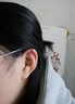 小麋人無(wú)耳洞簡(jiǎn)約線(xiàn)條交叉雙層S925銀耳夾耳骨夾假耳釘耳環(huán)女耳飾ins 黑色交叉款一只 曬單實(shí)拍圖