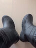 闊昇 防水防寒eva雨鞋加絨加厚冬季保暖輕便水靴雨靴高筒防滑泡沫底男 中筒黑色加棉 45 46【45-46碼可穿】 曬單實(shí)拍圖