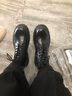 跨足行馬丁靴男士秋冬季加絨保暖牛皮棉靴英倫風(fēng)中高幫黑色增高雪地皮鞋 黑色8孔高幫拉鏈【四季款】 42 標準運動(dòng)鞋碼 曬單實(shí)拍圖