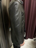 凱撒（KAISER）皮衣男真皮翻領(lǐng)男士短款油蠟皮衣山羊皮真皮夾克男歐洲站外套潮男 黑色 XL (175) (適合115-130斤) 曬單實(shí)拍圖