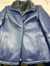 詩(shī)柏美 品牌海寧皮毛一體男裝羊毛內膽真皮皮衣男士翻領(lǐng)綿羊皮草外套潮 藍色 XL 175 曬單實(shí)拍圖