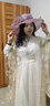 卡輯原創(chuàng)漢服女中國(guó)風(fēng)春秋季古裝蕾絲繡花過(guò)年款仙氣齊腰襦裙新款 月蟬全套 L 曬單實(shí)拍圖