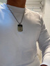 十尚美地誡命 鎢金十字架軍牌男項(xiàng)鏈身份牌潮款時(shí)尚露營(yíng)個(gè)性定制刻字吊墜 配60cm鈦鋼方珍珠鏈 曬單實(shí)拍圖
