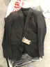 羅蒙西服套裝男商務(wù)休閑西裝男三件套男士韓版潮流職業(yè)裝結婚禮服外套 深灰（西服+西褲+馬甲+襯衫+方巾 54/2XL（140-150斤）+4件禮品 曬單實(shí)拍圖