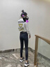 紅蜻蜓牛仔褲女新款加絨褲女2025年春季女士鉛筆褲女裝小腳休閑長(zhǎng)褲子女 黑灰色常規(guī) 28 曬單實(shí)拍圖