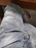 菲尼東爵國潮中國刺繡牛仔褲男修身小直筒春秋款潮流休閑潮牌男士褲子 潮牛-T108藍色 30 曬單實(shí)拍圖