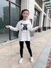 優(yōu)優(yōu)1點-女童鯊魚褲春秋新款外穿兒童打底瑜伽褲秋裝女孩黑色褲子 2489黑色【春秋款】 150cm 曬單實拍圖