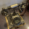 金顺迪海洋之星 仿古电话机复古老式欧式电话家用座机 无线插卡电话机电信移动固话座机 古铜色免提(接电话线) 实拍图