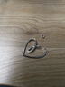 HEFANG何方珠寶愛心絲帶耳環(huán)優(yōu)雅耳飾輕奢高級感生日禮物送女友老婆 銀色 曬單實拍圖