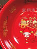貝凈潔傳統搪瓷盆結婚慶用品老式懷舊家用加厚大號鐵洗臉盆泡腳洗菜紅色 烤瓷款-繡球娃娃  38cm 上口徑 曬單實(shí)拍圖
