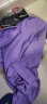 班尼路（Baleno）短袖t恤男纯色体恤情侣款上衣青年基础百搭打底衫休闲透气新疆棉 11P紫色 S 实拍图