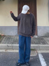 名面復(fù)古圓領(lǐng)毛衣男寬松秋冬季大碼針織衫外套男士休閑毛線衣男生線衫 復(fù)古色 XL 【150-170斤】 曬單實拍圖