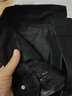 木榮皮短褲女秋冬2025新款高腰寬松直筒短PU短皮褲百搭外穿打底靴褲子 黑色 L (建議98-108斤左右) 曬單實(shí)拍圖