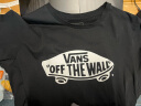 VANS范斯官方 男女情侣短袖T恤夏季滑板LOGO经典款黑白出游好物 黑色 XS 实拍图