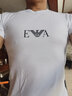 ARMANI/阿瑪尼 EA 鷹標修身內搭男士短袖圓領(lǐng)T恤 111267 CC715 白色4710 S 曬單實(shí)拍圖