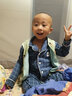 巴布豆兒童睡衣男童家居服套裝秋冬新款純棉男孩寶寶小孩中大童裝 格子款 深藍 6575 170參考身高160-170cm 曬單實拍圖