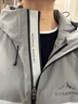 波司登（BOSIDENG）谷愛(ài)凌同款沖鋒衣鵝絨羽絨服男女同款90絨三合一登山外套 積巖灰 板巖灰898A L 170/92A 曬單實(shí)拍圖