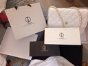香港輕奢女士小包包2025新款夏天鏈條高級感單肩包斜挎包生日禮物 白色+禮盒包裝 曬單實(shí)拍圖