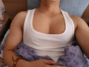 簡(jiǎn)束背心男純色棉質(zhì)緊身運動(dòng)方領(lǐng)背心夏季彈力無(wú)袖透氣男士打底汗衫 白色 L （63kg左右） 曬單實(shí)拍圖