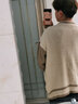 NASALIKE 高領(lǐng)毛衣男慵懶風(fēng)寬松夏冬款韓版潮流ins不規(guī)則針織衫情侶裝線衣 國(guó)潮 MY9050卡其色小熊 XL 曬單實(shí)拍圖