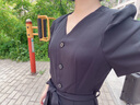 佰藍(lán)嬌連體褲女2025夏季新款女裝時(shí)尚高腰顯瘦闊腿褲垂墜感直筒休閑褲子 黑色 M （建議90-105斤） 曬單實(shí)拍圖
