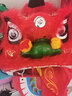 允騰小孩舞獅頭獅子舞獅兒童舞獅子表演舞獅子頭玩具醒獅道具全套 6寸版紅色獅+尾巴 曬單實(shí)拍圖