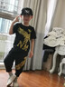 宇龍童話童裝男童套裝夏裝兒童帥氣運(yùn)動衣服小孩洋氣網(wǎng)紅夏季短袖潮裝 黑色X1金鷹（衣服褲子） 薄款 130 碼建議身高1.2米左右 曬單實拍圖