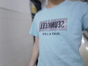 歐郎格【棉2件裝】短袖t恤男韓版潮流寬松夏天休閑半袖上衣服純棉短袖男 純棉套餐21：彩色字母黃+SKL水綠 L \120-135斤 曬單實(shí)拍圖