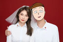派賦結(jié)婚證情侶登記白襯衫結(jié)婚證件情侶裝長(zhǎng)袖襯衣定制創(chuàng)意刺繡衣服 【固定】空白款 女37/M 105-115斤 曬單實(shí)拍圖