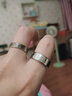QMXD【二件套】戒指男潮韓版嘻哈男士單身戒潮男食指戒開(kāi)口可調節尾戒 纏繞戒指+光面戒指 曬單實(shí)拍圖