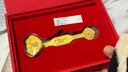 Lossot 新年賀歲收藏投資金足金如意福擺件黃金禮品禮盒 曬單實(shí)拍圖
