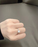 VIGG莫桑石一克拉鉆銀戒指情侶求婚結(jié)婚七夕情人節(jié)禮物送女朋友老婆 1克拉莫桑鉆戒（十倉配送） 曬單實拍圖