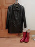 穎輝真皮皮衣女海寧綿羊皮短款外套休閑上衣女夾克衫春秋新款洋氣上衣 黑色 XXL 曬單實(shí)拍圖
