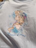 迪士尼（Disney）童装女童针织短袖T恤宝宝甜美泡泡袖上衣公主儿童半袖2024新款夏 梦幻蓝 100cm 实拍图