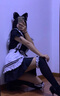 Quelerk*日系女仆裝cos大佬洛麗塔套裝可愛(ài)學(xué)生連衣裙二次元服裝大碼日常 白色六件套+白絲襪 M 曬單實(shí)拍圖