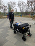Tmz 戶(hù)外推車(chē)折疊營(yíng)地車(chē)露營(yíng)推車(chē)裝備野餐旅游野營(yíng)拖車(chē)野營(yíng)車(chē)小拉車(chē) 90L -2140RSB帶剎同軸橡膠輪-黑灰 曬單實(shí)拍圖
