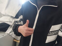 肆緘拼色立領(lǐng)外套男潮牌ins秋季韓版寬松休閑棒球服夾克情侶學(xué)生外套 【高質(zhì)量升級版】D30黑色 2XL 曬單實(shí)拍圖
