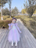 G.DUCKKIDS女童連衣裙秋冬2024新款小女孩洋氣秋裝毛衣裙兒童冬季愛(ài)莎公主裙 A364紫色加絨 110  適合身高100-110cm年齡4-5歲 曬單實(shí)拍圖
