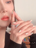 APM Monaco鏈環(huán)水手戒指女食指戒指環(huán)個(gè)性s時(shí)尚飾品生日送女友七夕禮物 銀色 48碼 曬單實(shí)拍圖