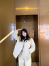 鴨鴨羽絨服女翻領(lǐng)短款2025年純色百搭時(shí)尚休閑菱形格子小個(gè)子保暖外套 藍(lán)綠色YE2A601682Y M 曬單實(shí)拍圖