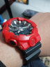 尚智戴適用于卡西歐G-SHOCK手表表帶GA700 710 735樹(shù)脂表帶5522冰刃表殼套裝改裝黑金冰韌橡膠運動(dòng)腕帶 啞光紅色黑字 0mm 曬單實(shí)拍圖
