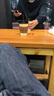 箋羅 牛仔褲男垂感秋冬季加絨韓版潮流寬松闊腿褲直筒褲休閑百搭褲子 淺藍+深藍 2XL 曬單實(shí)拍圖