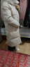 雪中飛羽絨服女中長款過膝加厚保暖防寒服女裝外套2024新款冬裝時尚百搭 卡其色 M/160 曬單實拍圖