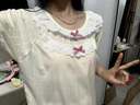 莫代爾日系甜美ins睡衣女夏季少女蕾絲花邊蝴蝶結(jié)荷葉邊外穿家居服套裝 蝴蝶朵朵【套裝】短袖 S 建議80-95斤 曬單實(shí)拍圖