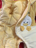 貝嬰愛（BEIYINGAI）嬰兒連體衣秋冬棉衣珊瑚絨寶寶哈衣外出服防風(fēng)加厚小孩衣服新生兒 小黃鴨（冬加絨帽可拆） 73CM(適合3-7個(gè)月) 曬單實(shí)拍圖
