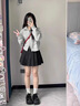 XINBUCKS口袋款百褶裙女短裙高腰顯瘦a字裙松緊腰半身裙春夏秋學生JK裙子 黑色（口袋款） M碼 85-105斤 曬單實拍圖