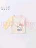 戴維貝拉（DAVE＆BELLA）【Hello·Kitty聯(lián)名】童裝兒童t恤女童長(cháng)袖上衣洋氣寶寶打底衫 米白 90 cm（建議身高80-90cm） 曬單實(shí)拍圖